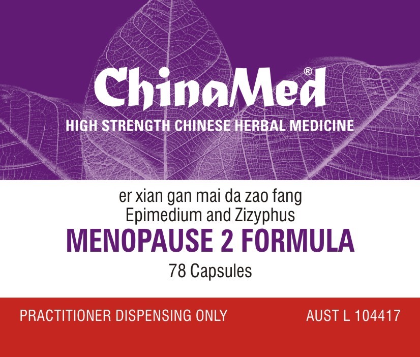 MENOPAUSE 2 Formula - Epimedium and Zizyphus - er xian gan mai da zao fang